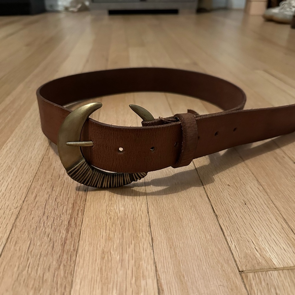 Free People leather buckle belt